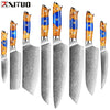 Blue Resin Stabilized Wood Handle Fruit Knives