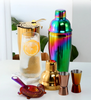 Stainless Steel Boston Cocktail Set Shaker Wine Pourers Gold Bar