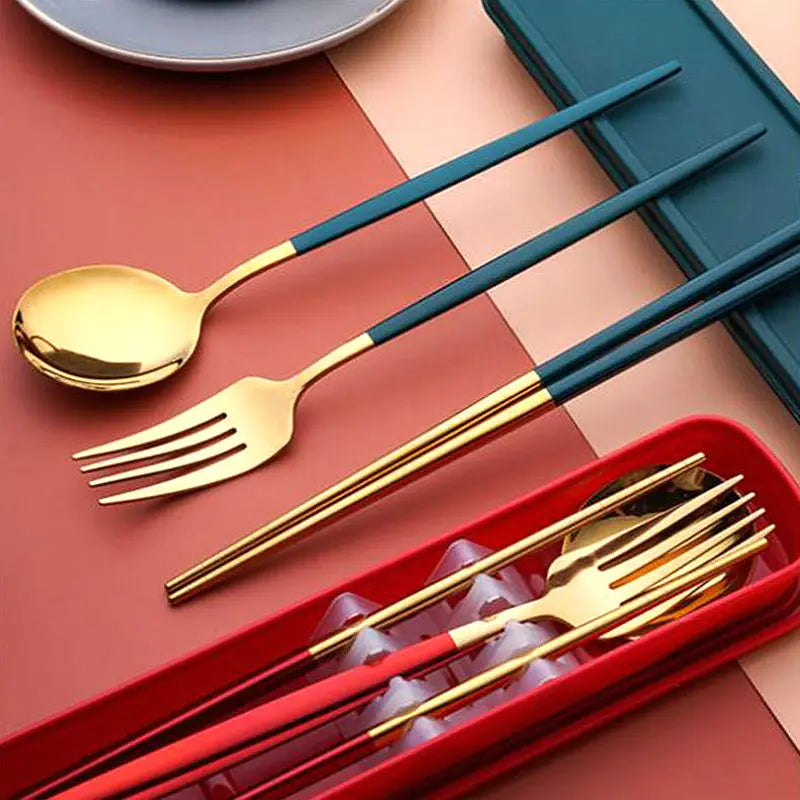 1Pc Stainless Steel Portable Cutlery Set
